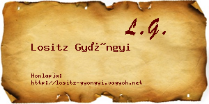 Lositz Gyöngyi névjegykártya